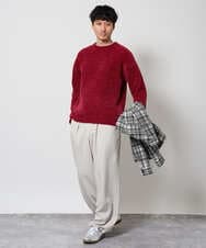 KHFAG01059 a.v.v MEN(アー・ヴェ・ヴェ) ROYALモール クルーネックニット ダークグレー