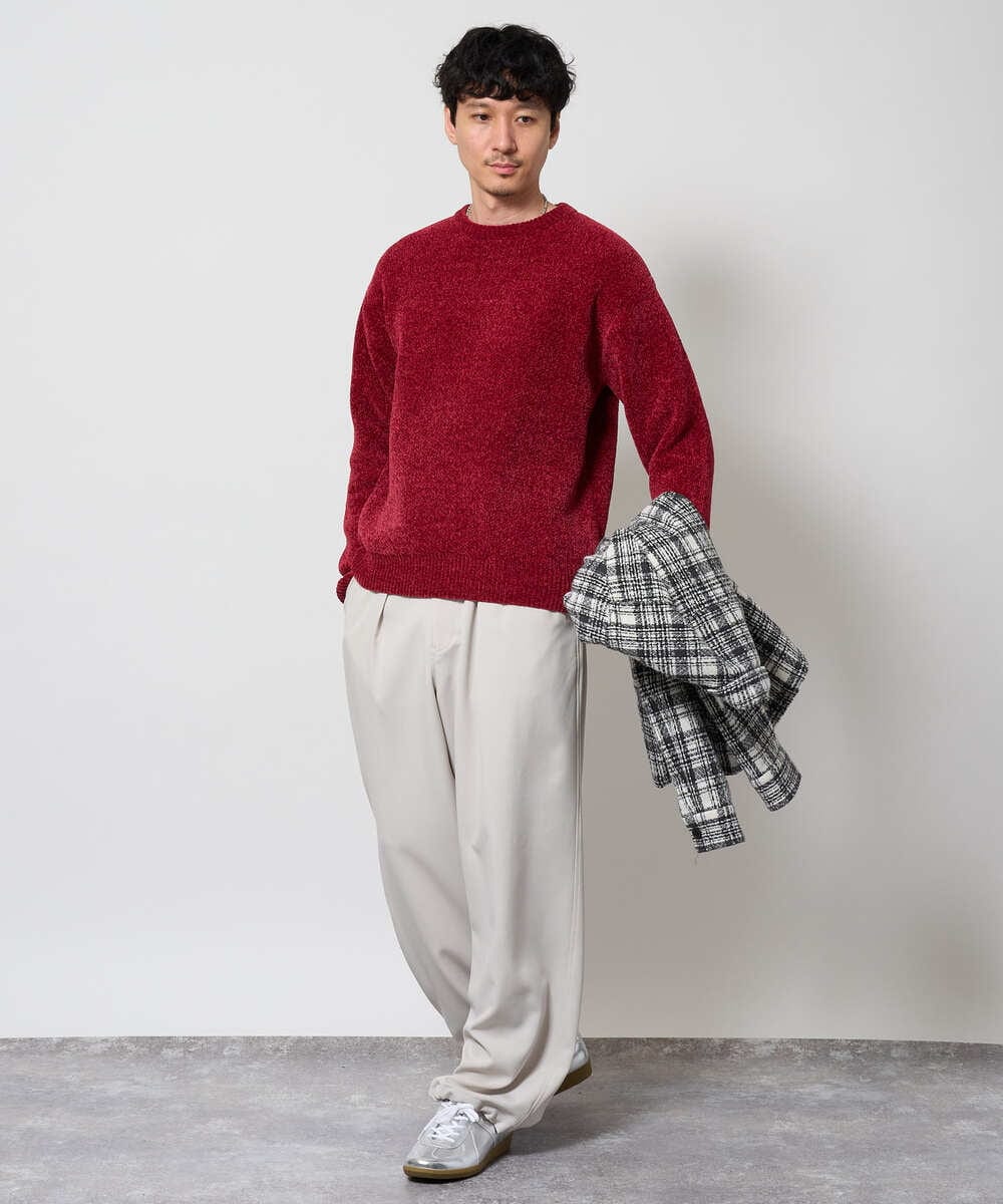 KHFAG01059 a.v.v MEN(アー・ヴェ・ヴェ) ROYALモール クルーネックニット ダークグレー