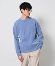 KHFAG02059 a.v.v MEN(アー・ヴェ・ヴェ) 【洗濯機で洗える】モールバックボーダークルーネックニット ダークグレー