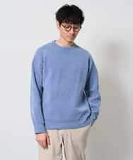 KHFAG02059 a.v.v MEN(アー・ヴェ・ヴェ) 【洗濯機で洗える】モールバックボーダークルーネックニット ダークグレー