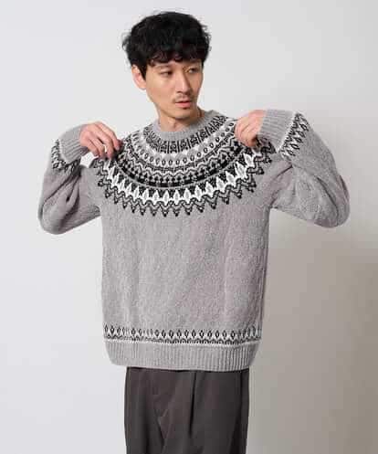 KHFAG24069 a.v.v MEN 【手洗い】モールキュウシンクルーネックニット