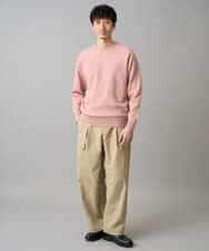 KHFED20059 a.v.v MEN(アー・ヴェ・ヴェ) 【洗濯機で洗える】タックメッシュクルーネックニット ホワイト