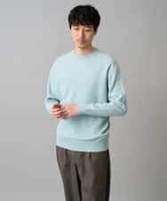 KHFED20059 a.v.v MEN(アー・ヴェ・ヴェ) 【洗濯機で洗える】タックメッシュクルーネックニット ホワイト