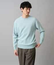 KHFED20059 a.v.v MEN(アー・ヴェ・ヴェ) 【洗濯機で洗える】タックメッシュクルーネックニット ホワイト