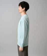 KHFED20059 a.v.v MEN(アー・ヴェ・ヴェ) 【洗濯機で洗える】タックメッシュクルーネックニット ホワイト