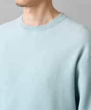 KHFED20059 a.v.v MEN(アー・ヴェ・ヴェ) 【洗濯機で洗える】タックメッシュクルーネックニット ホワイト