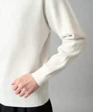 KHFED20059 a.v.v MEN(アー・ヴェ・ヴェ) 【洗濯機で洗える】タックメッシュクルーネックニット ホワイト