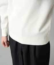 KHFED20059 a.v.v MEN(アー・ヴェ・ヴェ) 【洗濯機で洗える】タックメッシュクルーネックニット ホワイト