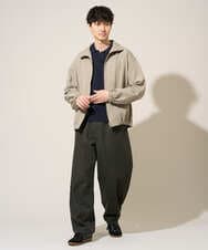 KHFED21069 a.v.v MEN(アー・ヴェ・ヴェ) 【洗濯機で洗える】ポップコーンスキッパーニットポロ ネイビー