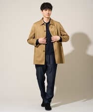 KHFED21069 a.v.v MEN(アー・ヴェ・ヴェ) 【洗濯機で洗える】ポップコーンスキッパーニットポロ ネイビー