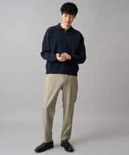 KHFED21069 a.v.v MEN(アー・ヴェ・ヴェ) 【洗濯機で洗える】ポップコーンスキッパーニットポロ ネイビー