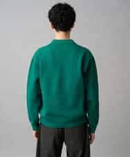 KHFED21069 a.v.v MEN(アー・ヴェ・ヴェ) 【洗濯機で洗える】ポップコーンスキッパーニットポロ ネイビー