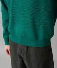 KHFED21069 a.v.v MEN(アー・ヴェ・ヴェ) 【洗濯機で洗える】ポップコーンスキッパーニットポロ ネイビー