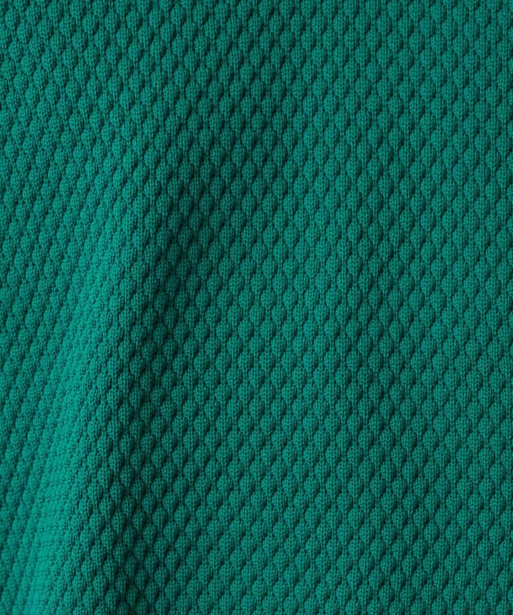 KHFED21069 a.v.v MEN(アー・ヴェ・ヴェ) 【洗濯機で洗える】ポップコーンスキッパーニットポロ ネイビー