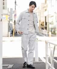 KHFEP01044 a.v.v MEN(アー・ヴェ・ヴェ) 【洗濯機で洗える】メランジクルーネックニット グリーン