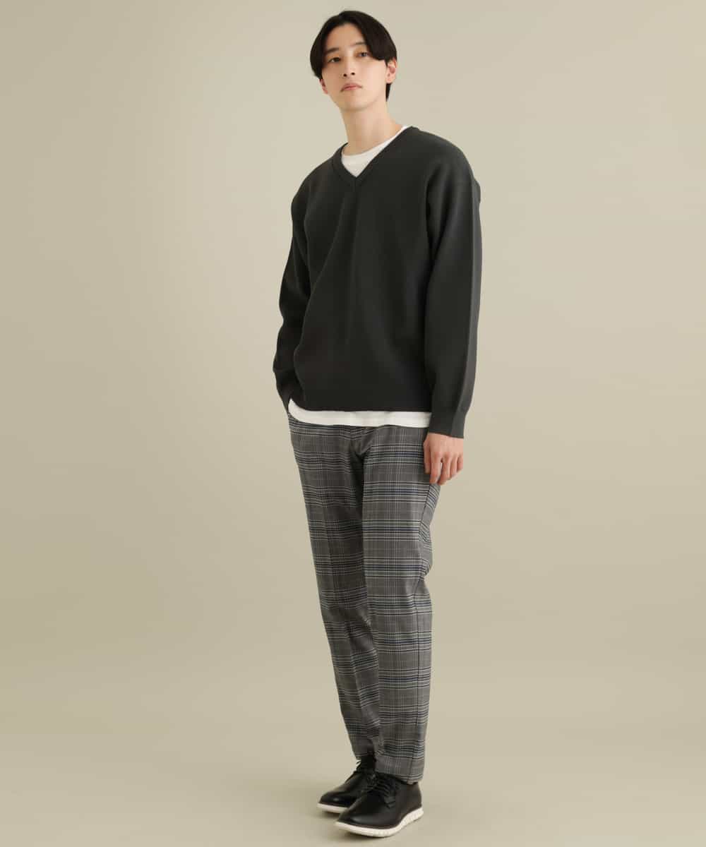 KHFEP02054 a.v.v MEN(アー・ヴェ・ヴェ) 【2枚SET/洗濯機で洗える】カットソー付きVネックアゼニット ピンク