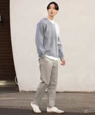 KHFEP02054 a.v.v MEN(アー・ヴェ・ヴェ) 【2枚SET/洗濯機で洗える】カットソー付きVネックアゼニット ピンク