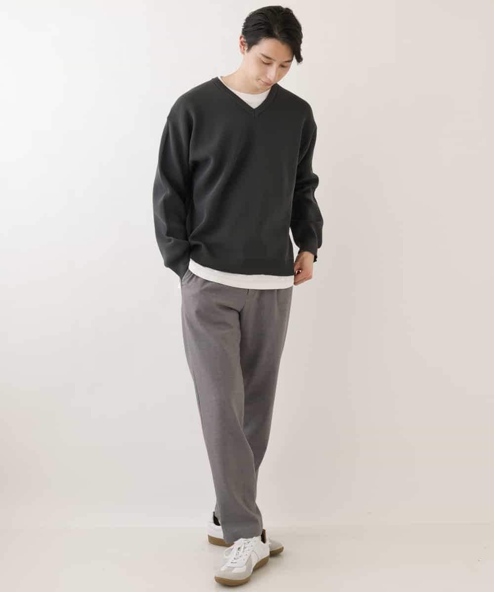 KHFEP02054 a.v.v MEN(アー・ヴェ・ヴェ) 【2枚SET/洗濯機で洗える】カットソー付きVネックアゼニット ピンク