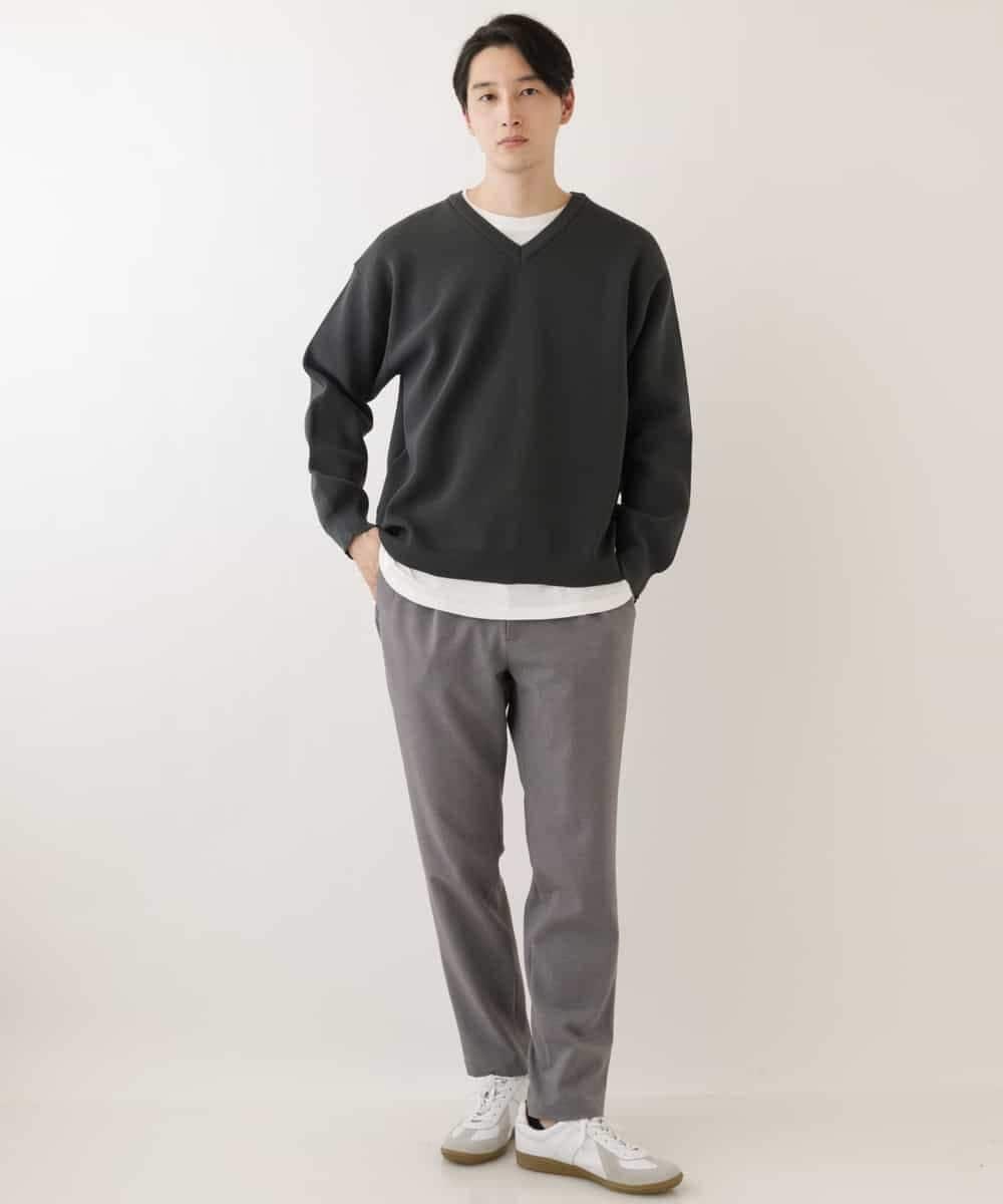 KHFEP02054 a.v.v MEN(アー・ヴェ・ヴェ) 【2枚SET/洗濯機で洗える】カットソー付きVネックアゼニット ピンク