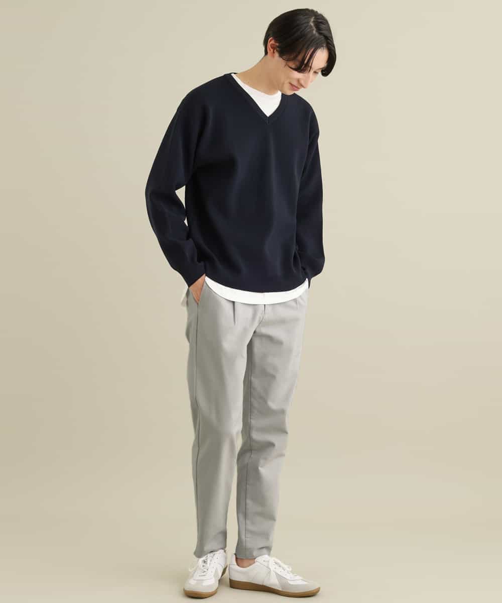 KHFEP02054 a.v.v MEN(アー・ヴェ・ヴェ) 【2枚SET/洗濯機で洗える】カットソー付きVネックアゼニット ピンク