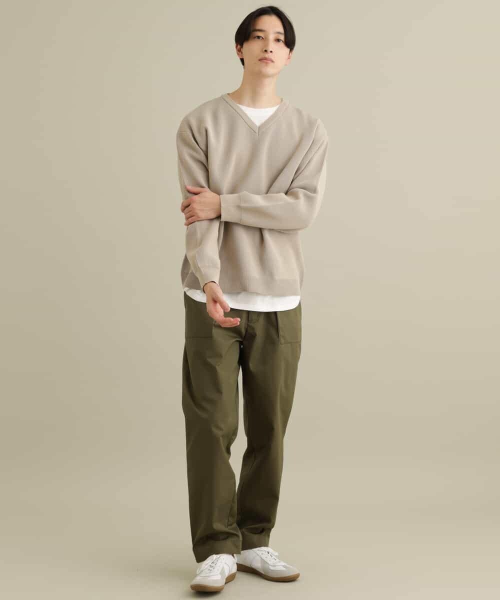 KHFEP02054 a.v.v MEN(アー・ヴェ・ヴェ) 【2枚SET/洗濯機で洗える】カットソー付きVネックアゼニット ピンク
