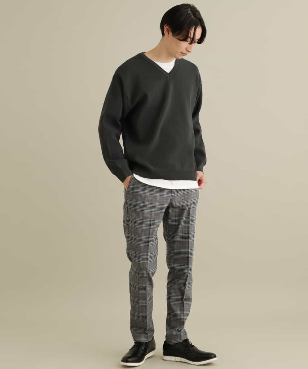 KHFEP02054 a.v.v MEN(アー・ヴェ・ヴェ) 【2枚SET/洗濯機で洗える】カットソー付きVネックアゼニット ピンク