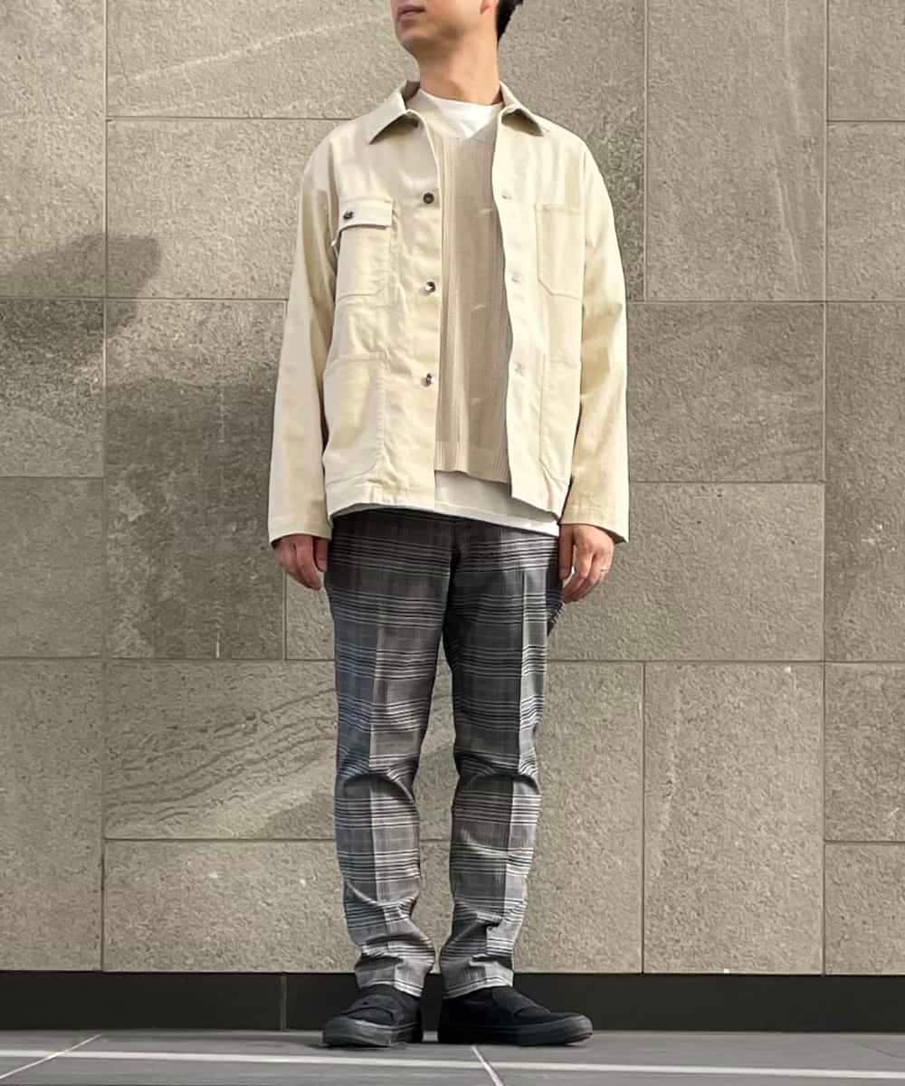 KHFFP10054 a.v.v MEN(アー・ヴェ・ヴェ) 【2点SET/洗濯機で洗える】カットソー付きVネックニットベスト ブルー