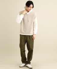 KHFFP10054 a.v.v MEN(アー・ヴェ・ヴェ) 【2点SET/洗濯機で洗える】カットソー付きVネックニットベスト ブルー