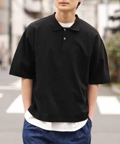 KHFGP40059 a.v.v MEN 【2SET】ワイドニットポロレイヤードカットソー
