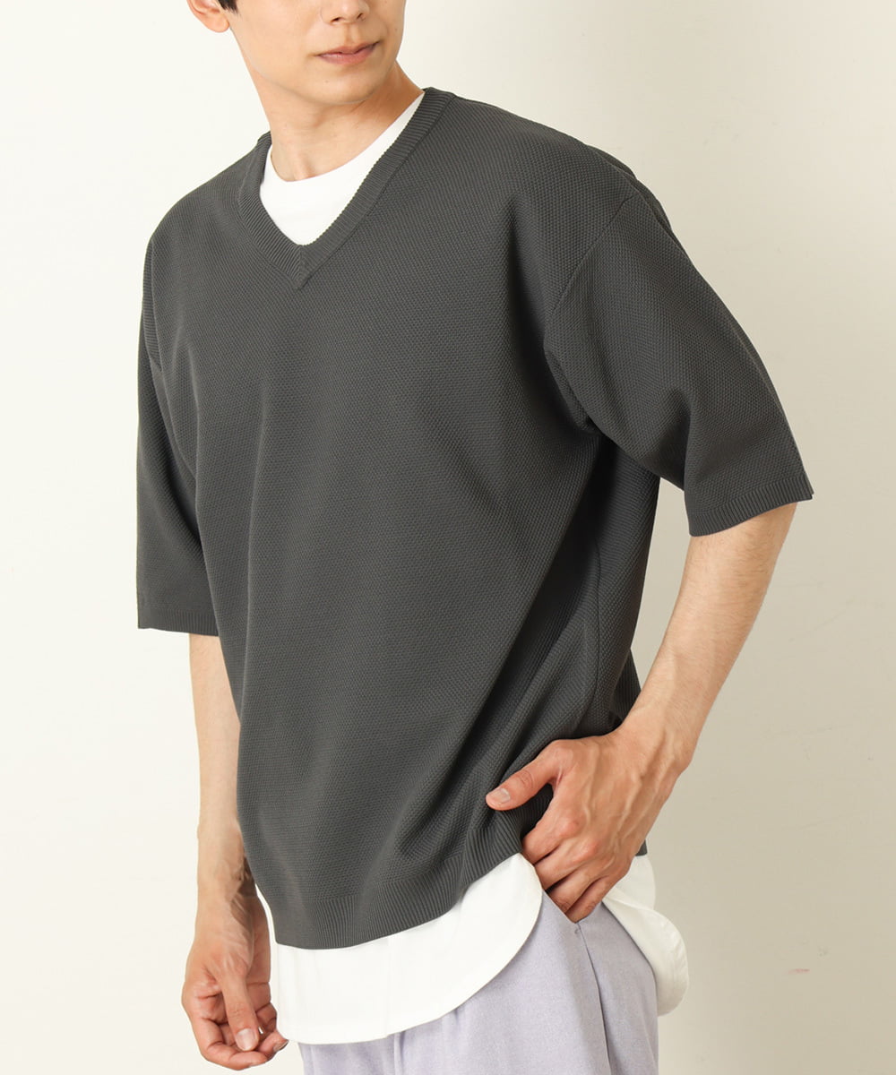 2set カットソー付きカノコvネックニット ニット セーター A V V Men アー ヴェ ヴェ イトキンオンラインストア