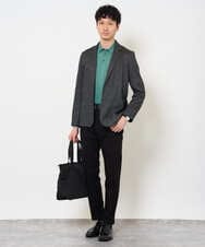 KHFJD72069 a.v.v MEN(アー・ヴェ・ヴェ) 【洗濯機で洗える】コットンライクポリエステルニットポロ ネイビー