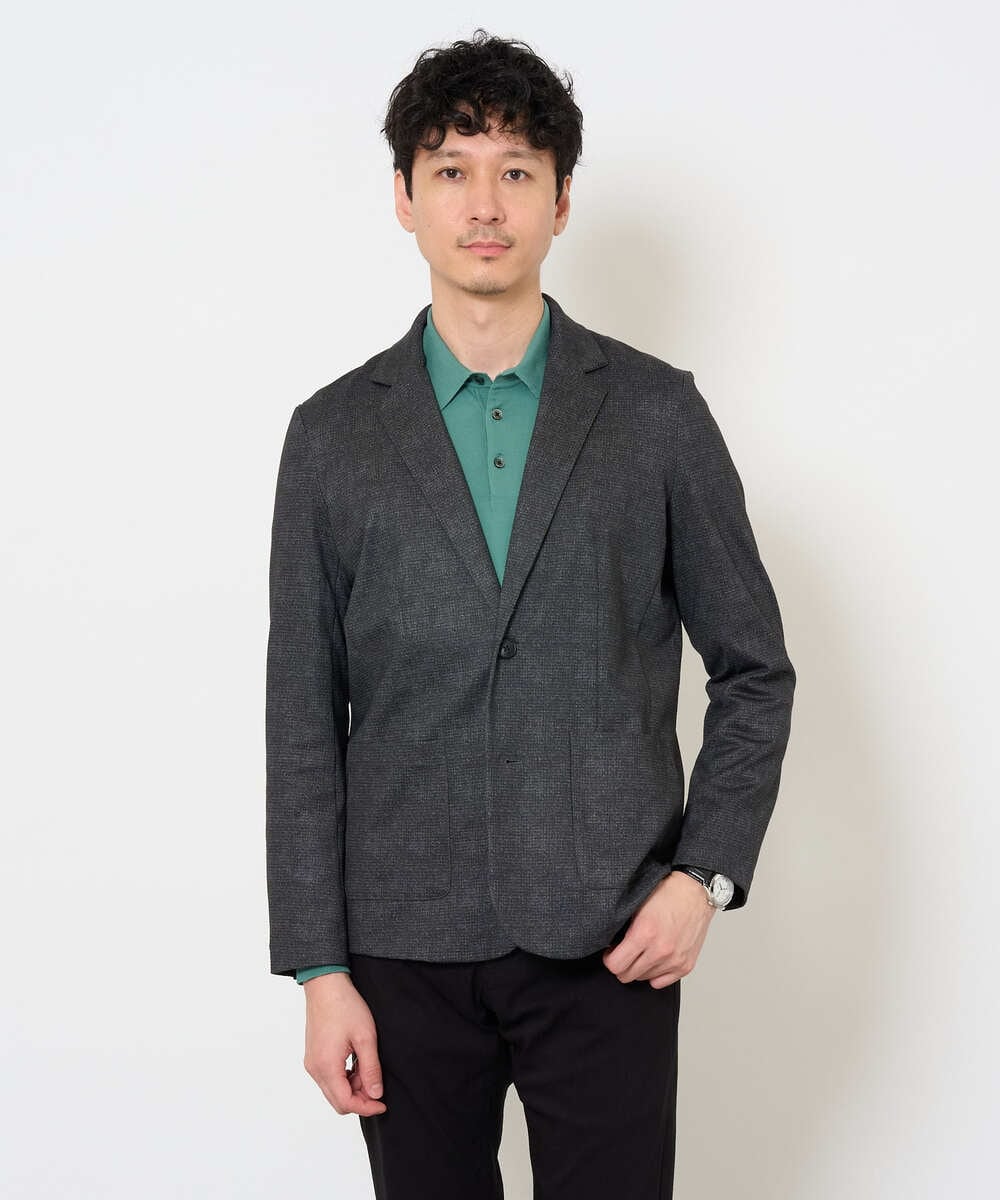 KHFJD72069 a.v.v MEN(アー・ヴェ・ヴェ) 【洗濯機で洗える】コットンライクポリエステルニットポロ ネイビー