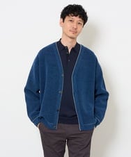 KHFJD72069 a.v.v MEN(アー・ヴェ・ヴェ) 【洗濯機で洗える】コットンライクポリエステルニットポロ ネイビー