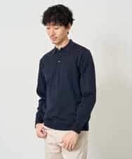 KHFJD72069 a.v.v MEN(アー・ヴェ・ヴェ) 【洗濯機で洗える】コットンライクポリエステルニットポロ ネイビー