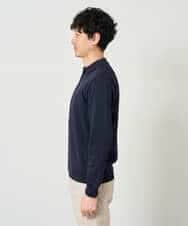 KHFJD72069 a.v.v MEN(アー・ヴェ・ヴェ) 【洗濯機で洗える】コットンライクポリエステルニットポロ ネイビー