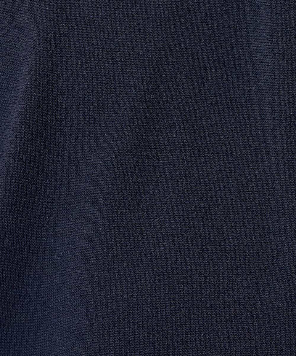 KHFJD72069 a.v.v MEN(アー・ヴェ・ヴェ) 【洗濯機で洗える】コットンライクポリエステルニットポロ ネイビー