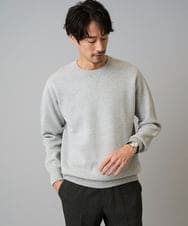 KHFLA20054 a.v.v MEN(アー・ヴェ・ヴェ) 【洗濯機で洗える】ダブルフェイスクルーネックニット グレー