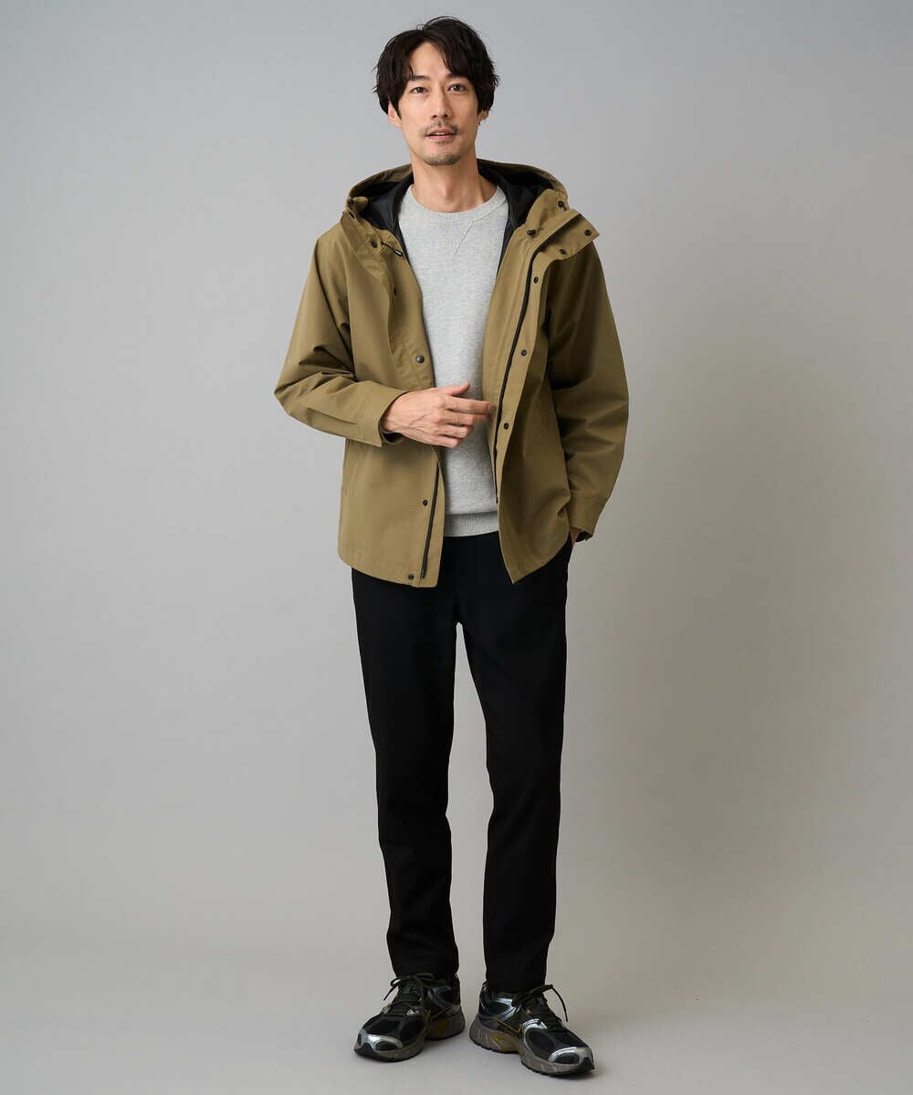 KHFLA20054 a.v.v MEN(アー・ヴェ・ヴェ) 【洗濯機で洗える】ダブルフェイスクルーネックニット ダークグレー