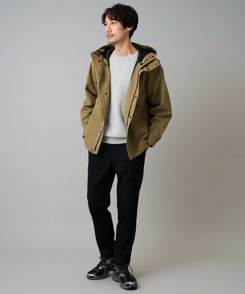 KHFLA20054 a.v.v MEN(アー・ヴェ・ヴェ) 【洗濯機で洗える】ダブルフェイスクルーネックニット ダークグレー