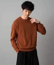 KHFLA20054 a.v.v MEN(アー・ヴェ・ヴェ) 【洗濯機で洗える】ダブルフェイスクルーネックニット ダークグレー