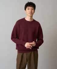 KHFLA20054 a.v.v MEN(アー・ヴェ・ヴェ) 【洗濯機で洗える】ダブルフェイスクルーネックニット ダークグレー