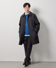 KHFLD73059 a.v.v MEN(アー・ヴェ・ヴェ) 【スマート、手洗い】ゴシャコンクルーネックスマートニット ブラック