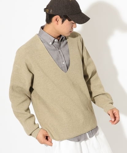 KHFLS33069 a.v.v MEN 【洗濯機で洗える】Vネックニット