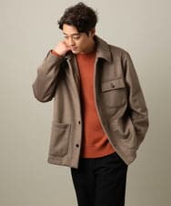 KHFLV20044 a.v.v MEN(アー・ヴェ・ヴェ) 【春まで使える】きれいめスウェットライクニットプルオーバー ボルドー