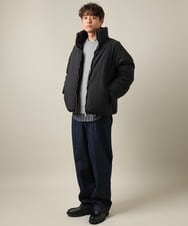 KHFLV20044 a.v.v MEN(アー・ヴェ・ヴェ) 【春まで使える】きれいめスウェットライクニットプルオーバー ボルドー