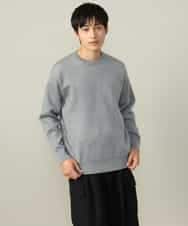 KHFLV20044 a.v.v MEN(アー・ヴェ・ヴェ) 【春まで使える】きれいめスウェットライクニットプルオーバー ボルドー
