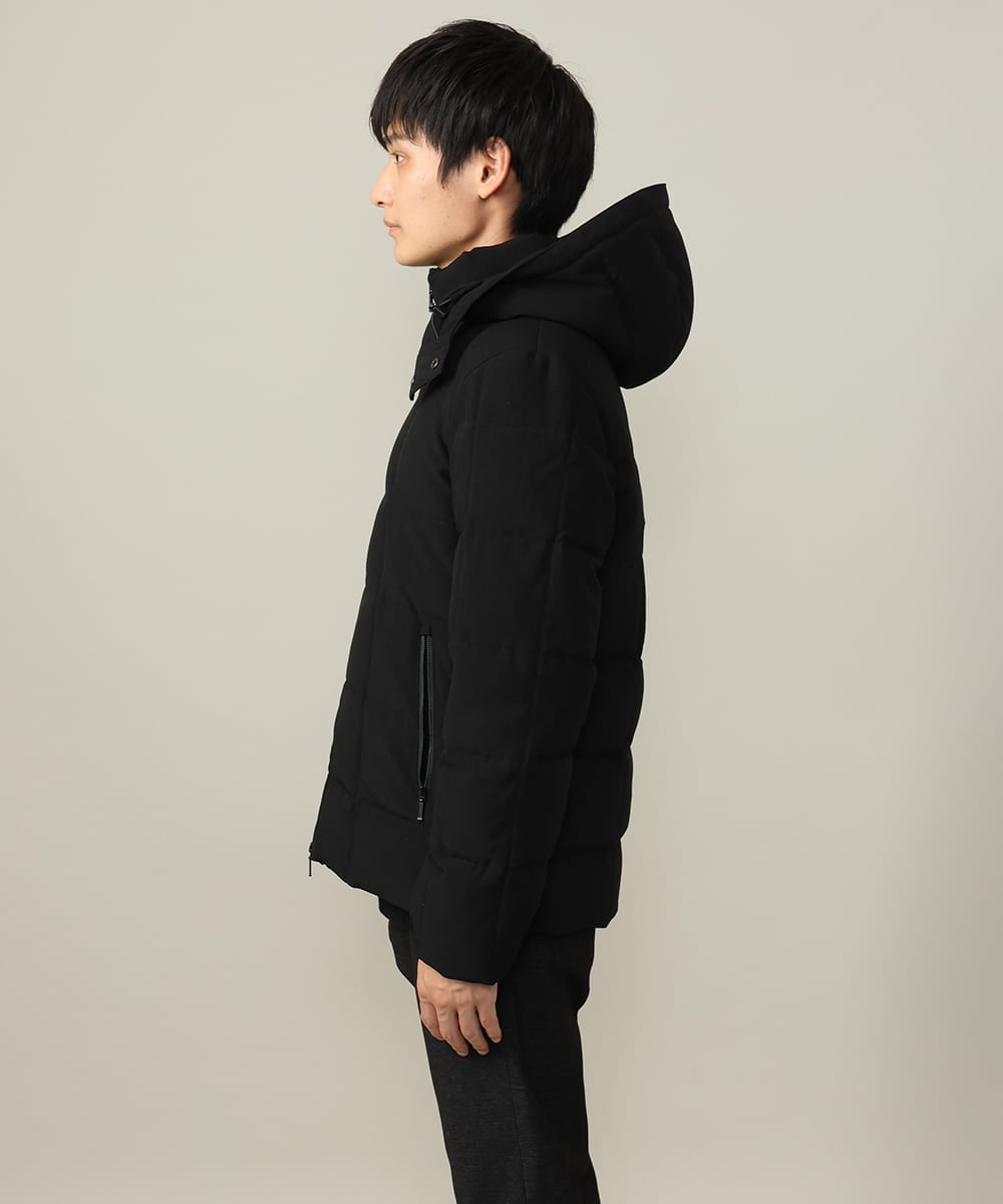 KHJAA03199 a.v.v MEN(アー・ヴェ・ヴェ) 【ダウン90％】スマートストレッチダウン(フード取り外し可能）※累計販売8,500枚突破！ ブラック