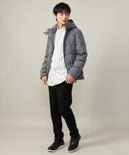 KHJAA03199 a.v.v MEN(アー・ヴェ・ヴェ) 【ダウン90％】スマートストレッチダウン(フード取り外し可能）※累計販売8,500枚突破！ ブラック