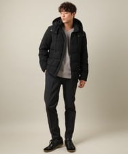 KHJAA03199 a.v.v MEN(アー・ヴェ・ヴェ) 【ダウン90％】スマートストレッチダウン(フード取り外し可能）※累計販売8,500枚突破！ ブラック
