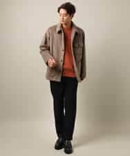 KHJAA04139 a.v.v MEN(アー・ヴェ・ヴェ) 【軽い冬アウター】ワイドシルエットカバーオールジャケット モカブラウン
